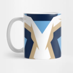 Blue White Tan Geometric Mug